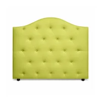 Cabecero para Cama Sencilla Round de Piso 100x120cm Ecocuero Verde
