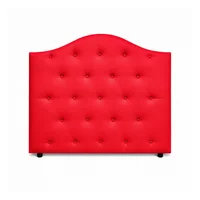 Cabecero para Cama Semidoble Round de Piso 120x120cm Microfibra Rojo