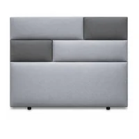 Cabecero para Cama Sencilla Rubik Flotante 90x120cm Ecocuero Gris