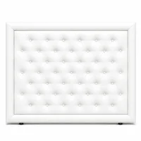 Cabecero para Cama King Landring de Piso 200x120cm Ecocuero Blanco