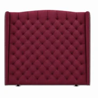 Cabecero para Cama Doble Luxury de Piso 140x150cm Tela Piel de Durazno Vinotinto