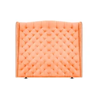 Cabecero para Cama Semidoble Luxury de Piso 120x150cm Tela Piel de Durazno Naranja