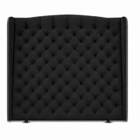 Cabecero para Cama King Luxury de Piso 200x150cm Tela Piel de Durazno Negro