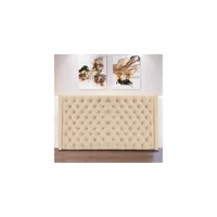 Cabecero para Cama King Midnight 200X150Cm Tela Piel de Durazno Beige