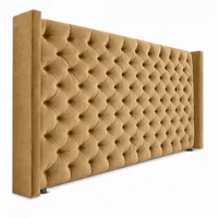 Cabecero para Cama Semidoble Midnight 120x150cm Tela Piel de Durazno Dorado