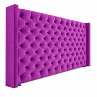 Cabecero para Cama Queen Midnight 160x150cm Tela Piel de Durazno Magenta
