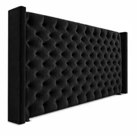Cabecero para Cama King Midnight 200x150cm Tela Piel de Durazno Negro