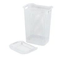 Canasta Plástica para Ropa Linum 50 Litros Blanca Rimax
