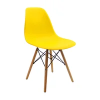 Silla Eames Amarilla Diseno Nf Patas en Madera