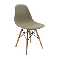 Silla Auxiliar Eames con Patas en Madera Beige
