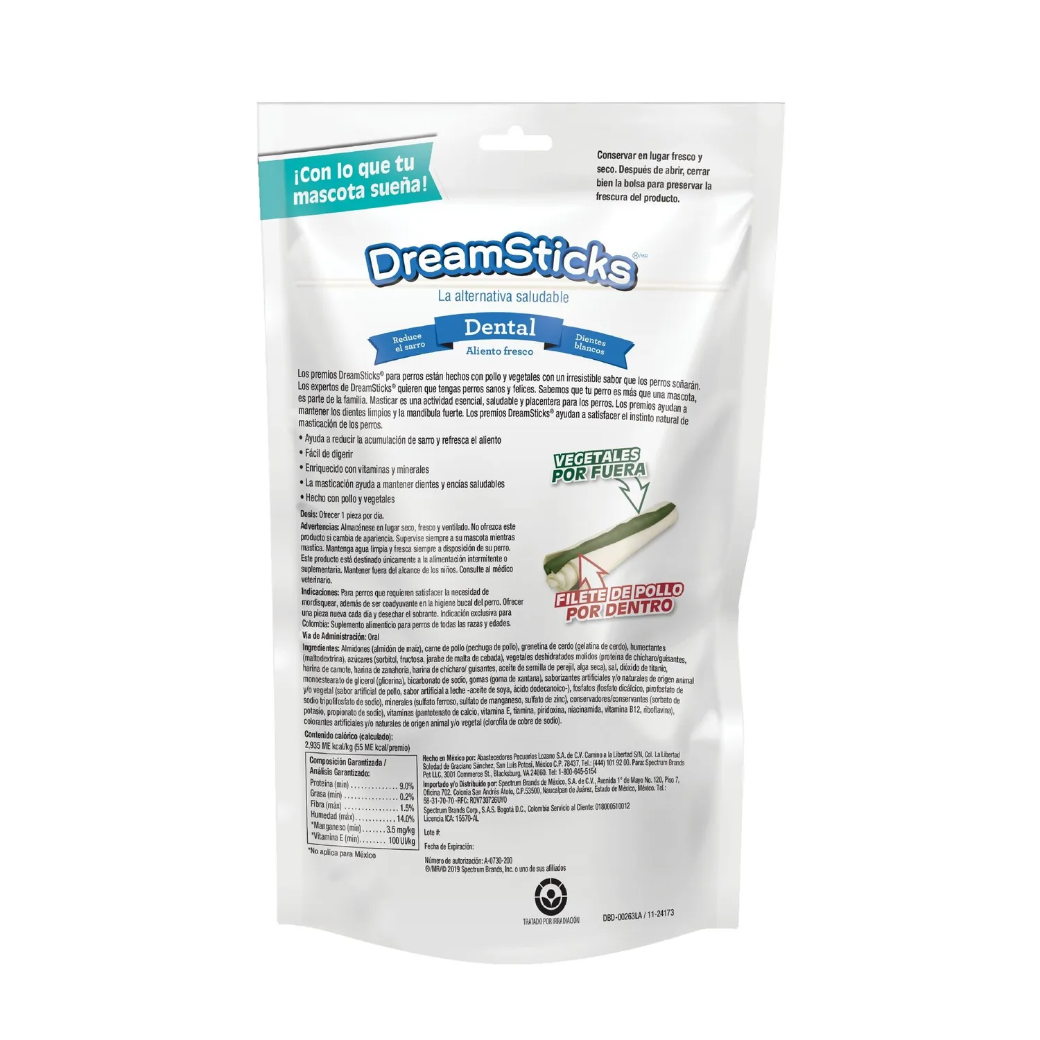 Snack Para Perro Dental Sticks Vegetal Dreambone X5und