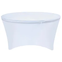 Forro Mesa Rectangular de Poliéster Blanco 183 x 76 cm