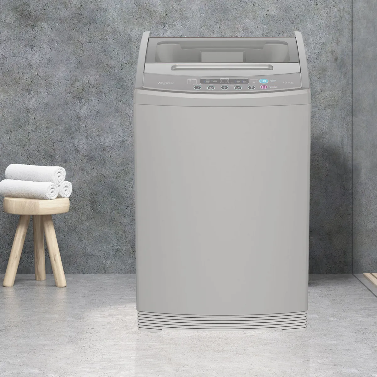 WHIRLPOOL - Lavadora Carga Superior 12kg Gris WWI12ASH