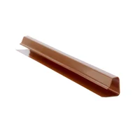 Perfil Terminal U en PVC 10 mm x 5 Mts Cerezo x 50 Unidades