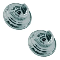 Set de 2 Plafones U 25mm Cromado