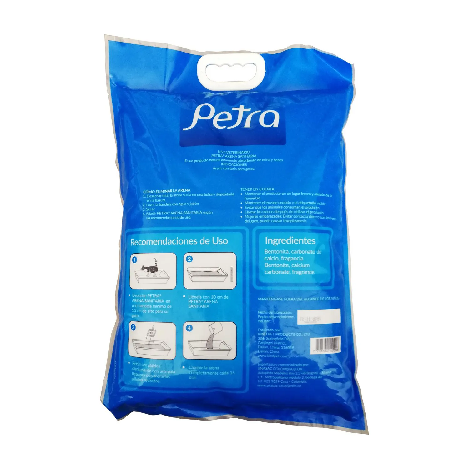 Arena Sanitaria Gato Aglomernate Bentonita Petra 9 kg