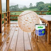 Pintura Para Madera En Exterior Base Agua Color Nogal 2.5 Lts Profilan Fina Plus