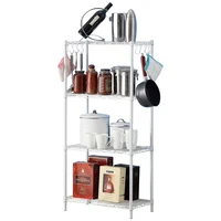 Estanteria Malla Metálica 4 Niveles 118x54x35 cm Blanca