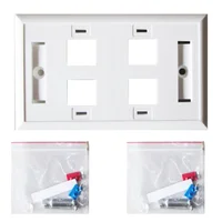 Faceplate 4 Puertos x5 Und