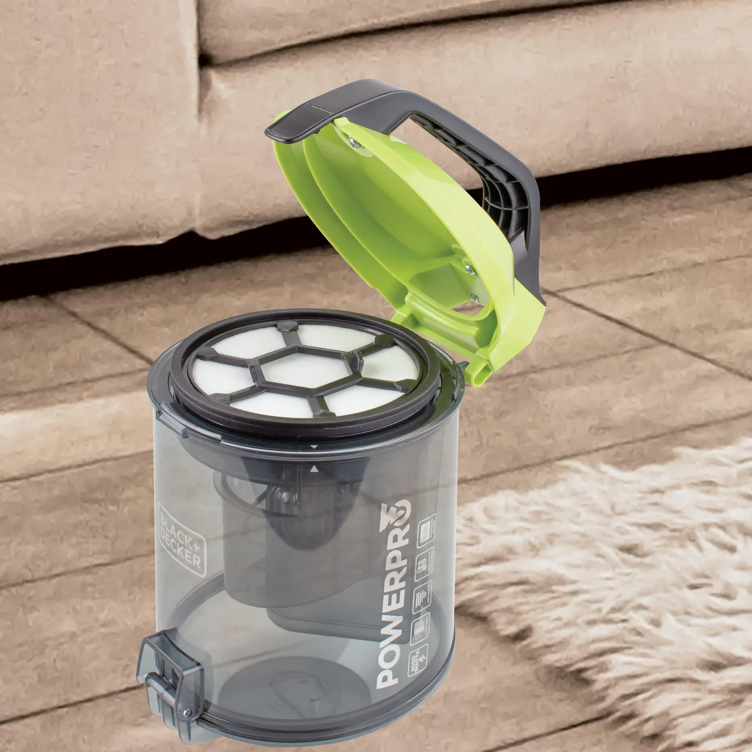 Aspiradora BLACK+DECKER  Power Pro con Succión Continua y Filtro Lavable de 2.5 Litros VCBD8530 7
