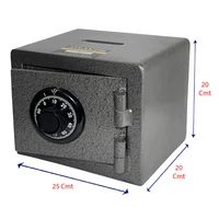 Caja Fuerte Clave Mecánica Acero Ref 500 Seguridad Alta 20 cm X 25 cm X 20 cm