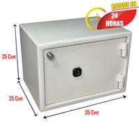 Caja Fuerte Clave Mecánica Acero Ref 700 Seguridad Alta 30 cm X 30 cm X 30 cm