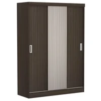 Armario 3 Puertas 183x131x49 cm Café/Vainilla