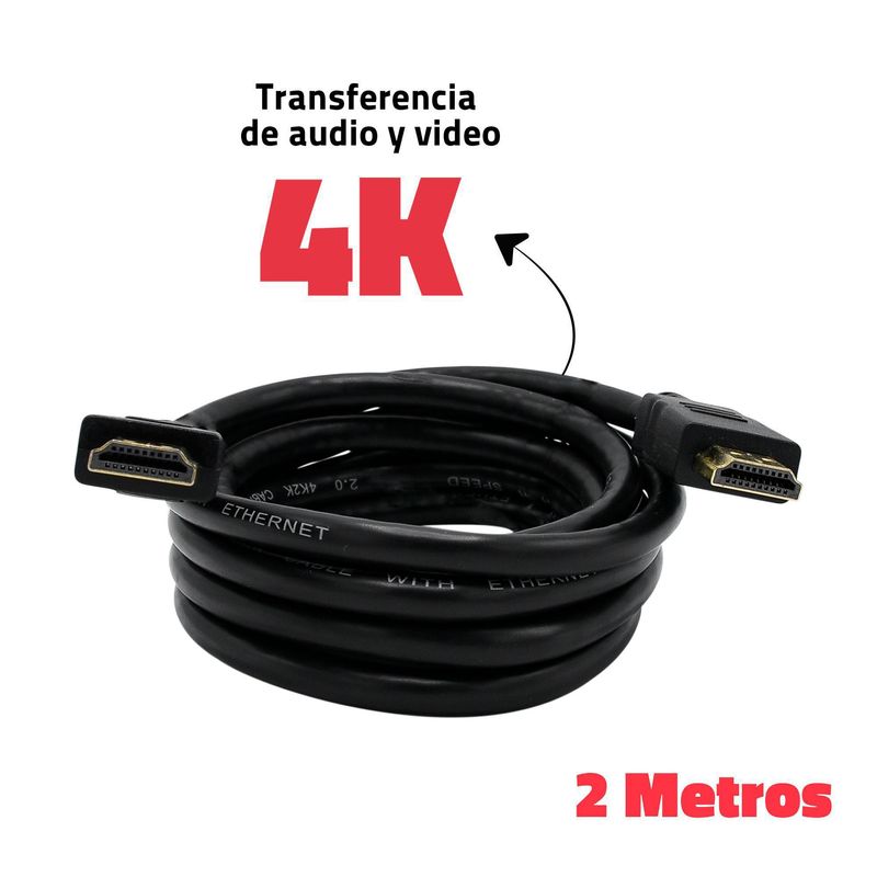 Cable Hdmi De Alta Definición 4K 2M