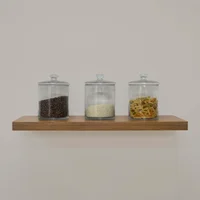 Repisa Flotante Resistente 79,5x4x29,5 cm con Pasa Cable Caramelo