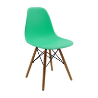 Silla Auxiliar Eames Verde Menta Patas en Madera