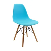 Silla Auxiliar Eames Azul Patas en Madera
