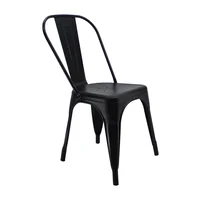 Silla Auxiliar Tolix Metálica Negra Brillante