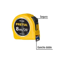 Flexómetro 8 Metros Pretul