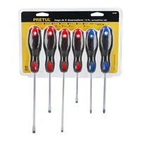 Juego de 6 Destornilladores Mango Comfort Grip Pretul