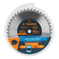 Disco Sierra para Madera Centro de 1 Pulgada Diam 14 Pulgadas