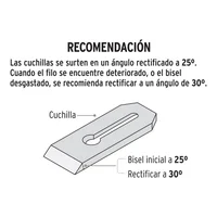 Cuchillas para Cepillo Ancho Corte 2 Pulgadas Truper