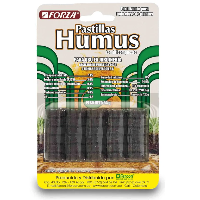 Humus Deshidratado Blister X 30 Pastil FORZA | Falabella Colombia