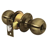 Cerradura Tipo Esfera Latón Antiguo Recamara