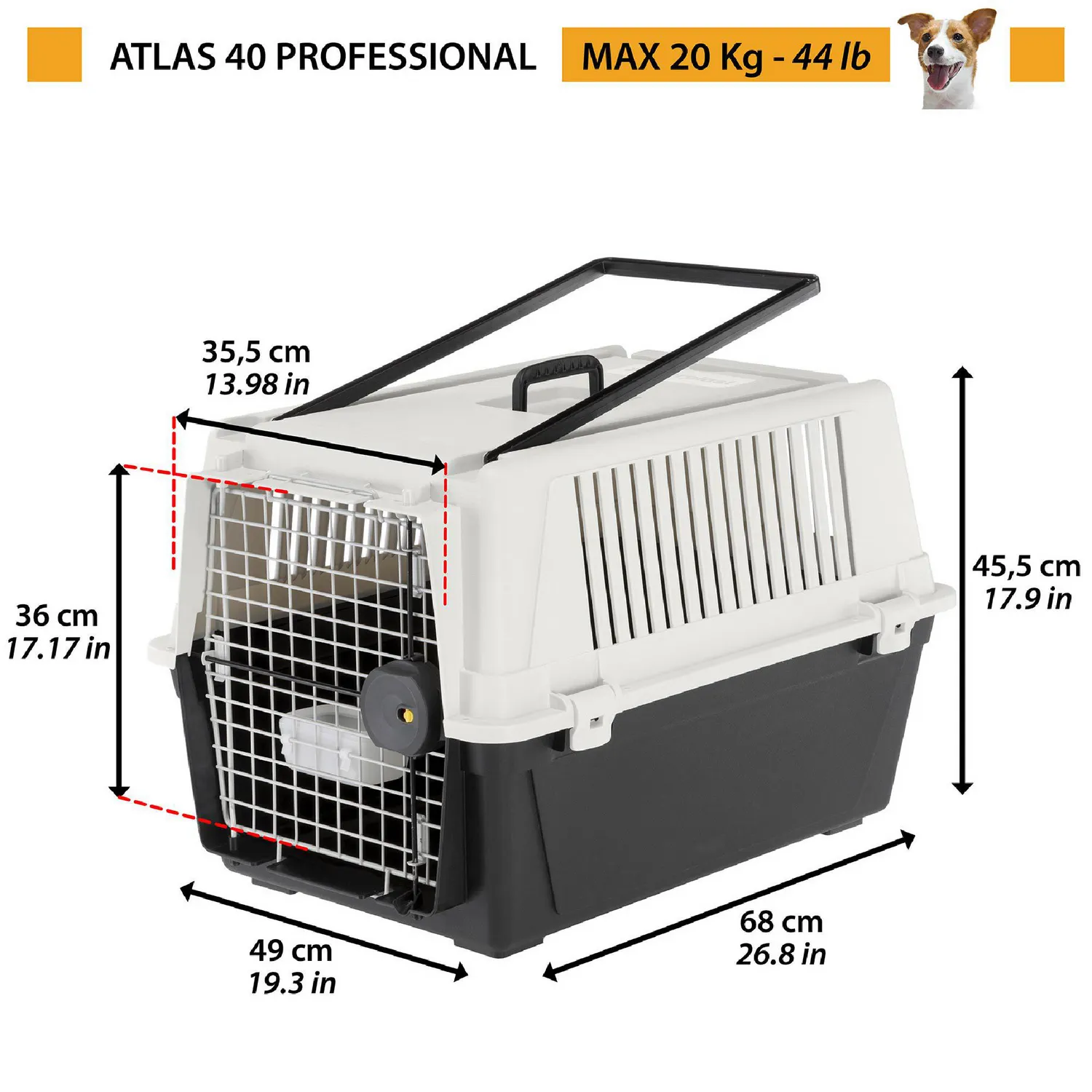 Guacal para Mascota Atlas 40 Professional Norma IATA 8