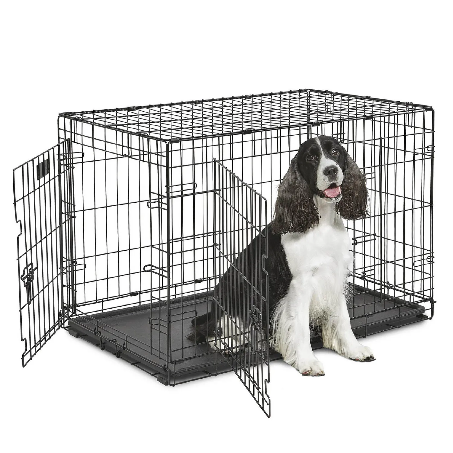 Jaula Para Perros 90x60x62.5cm Grande Negro