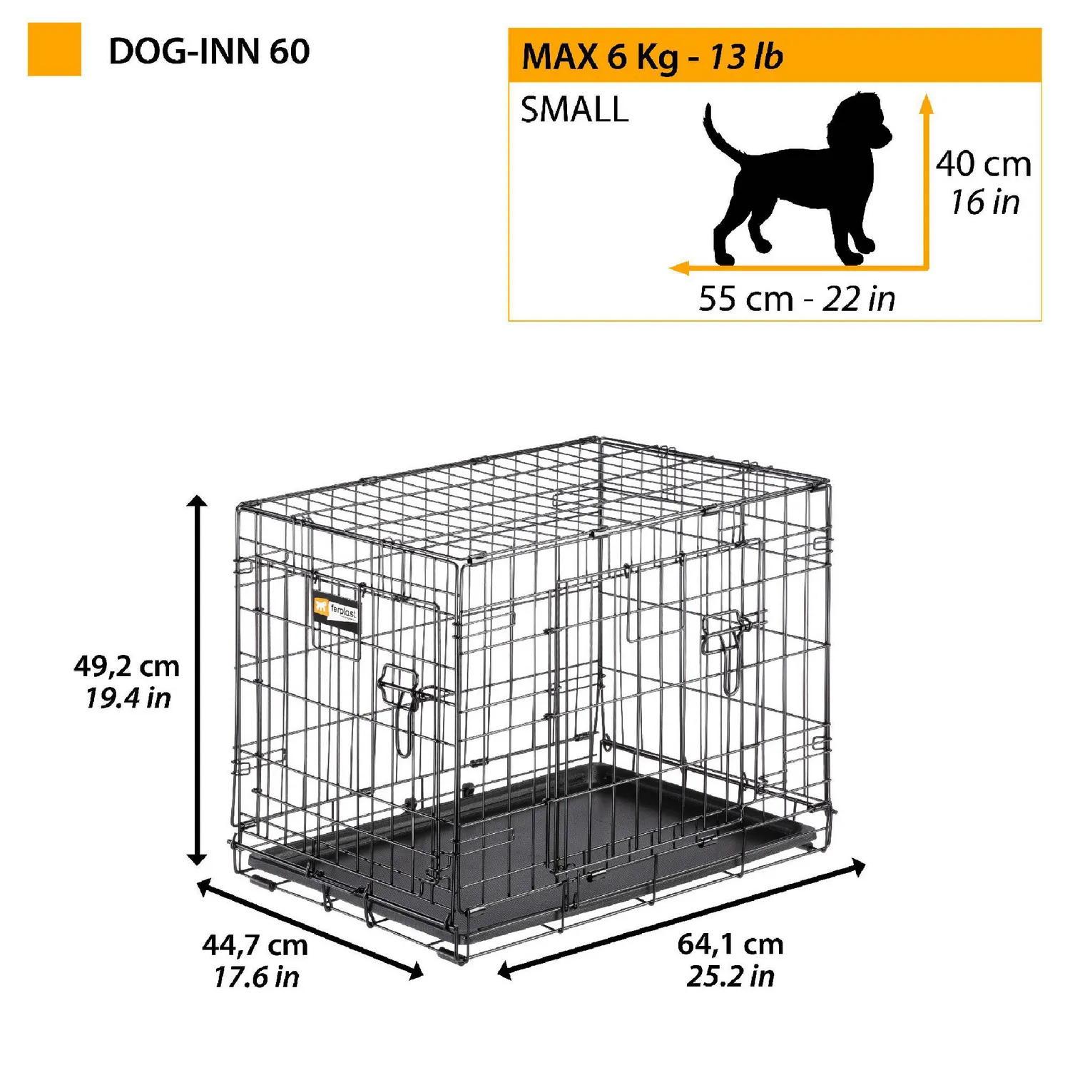 Jaula Para Perro Dog-Inn Ferplast 65 x 45 cm 6
