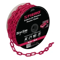 Cadena Plastica de 5mm Naranja 25m
