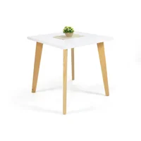 Mesa Comedor Lyon 4 Puestos 76X76X76Cm Blanco