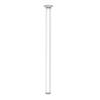 Pata Redonda Aluminio 40X710mm Blanco