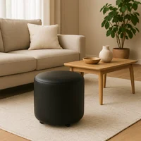 Puff Circular 42x40x40 Negro