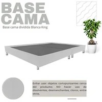 Base Cama Florencia Dividida King 200X200 Blanco