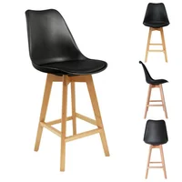 Silla Barra Milano Tapizada 54X49X104 Negro