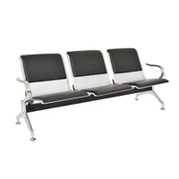 Silla Tamdem 3 Puestos 183x78 Plata