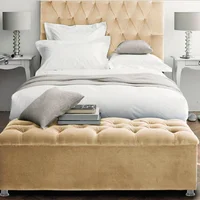 Puff Baúl Moderno Capitoneado 140 Taupe