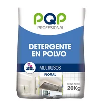 Detergente Polvo PQP Multiusos Azul Floral 20kg